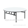 Round Wood Folding Table for Wedding Banquet Foldable Party Table